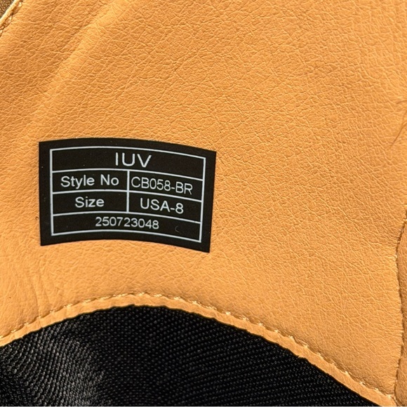 IUV Women’s Western Cowboy Boots Size 8 Tan Brown Suede CB058-BR - Picture 8 of 8